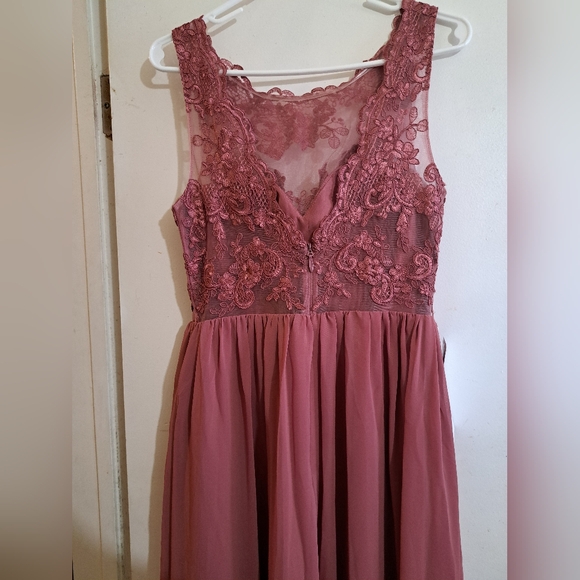 Azazie NWT size 8 desert rose dress - Picture 7 of 11